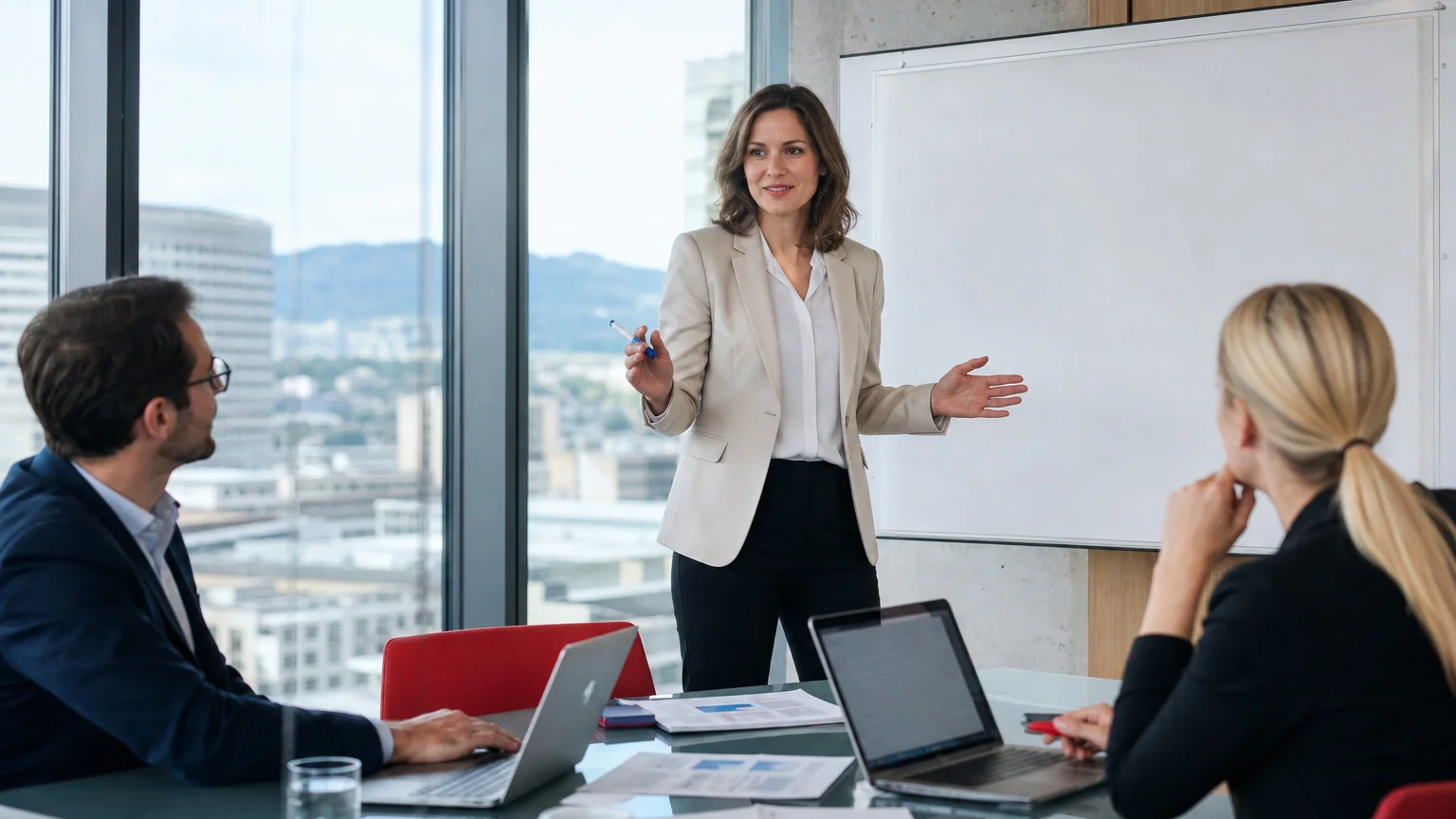 Digital Business Manager im Strategie-Meeting